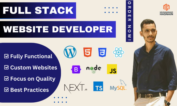 Bestseller - be your full stack website developer using react js and node js