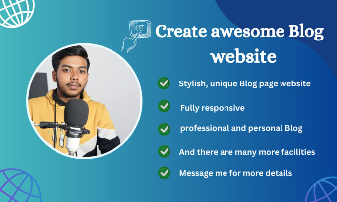 Gig Preview - Create blog website fully responsive professional and personal for you