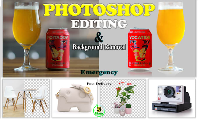 Gig Preview - Photoshop image editing bulk photo retouching with background removal