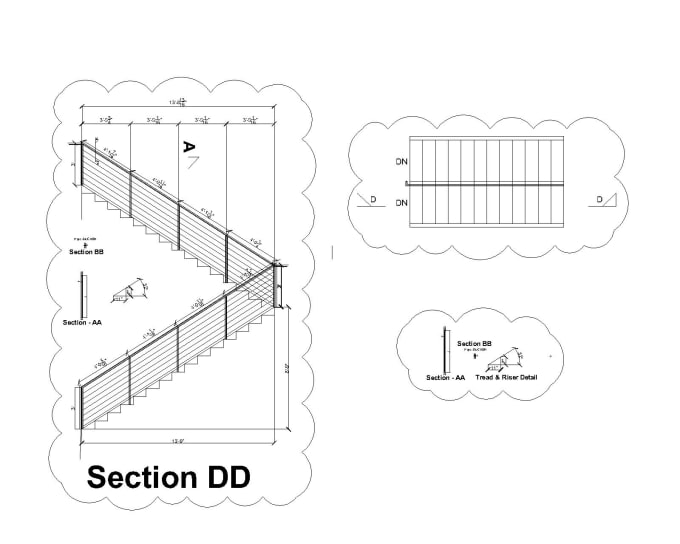 Gig Preview - Handrail, guardrail and ramp design 2d design, 3d modeling