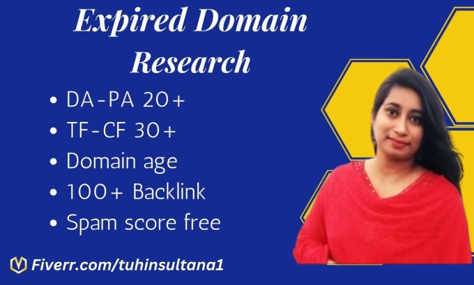 Gig Preview - Do best expired domain research for your business