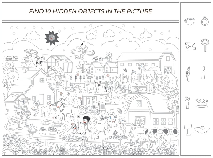 Gig Preview - Draw hidden object picture from your idea and requirement