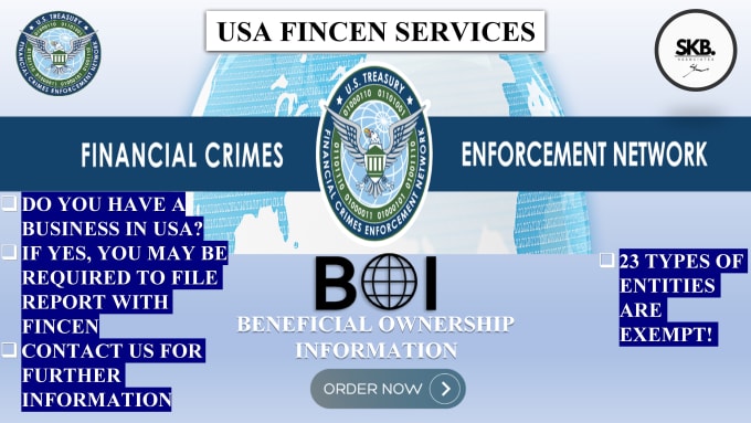 Gig Preview - Efile US beneficial owner information boi report, fincen