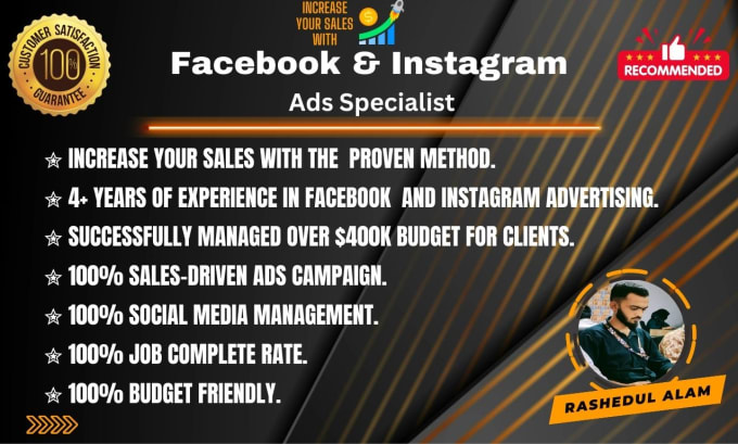 Bestseller - be your facebook and instagram marketing manager, run and setup ads campaign