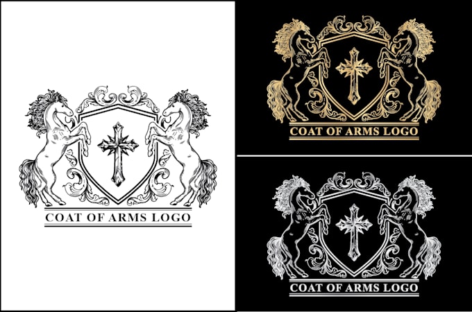 Gig Preview - Design family crest coat of arms heraldic and vintage logo