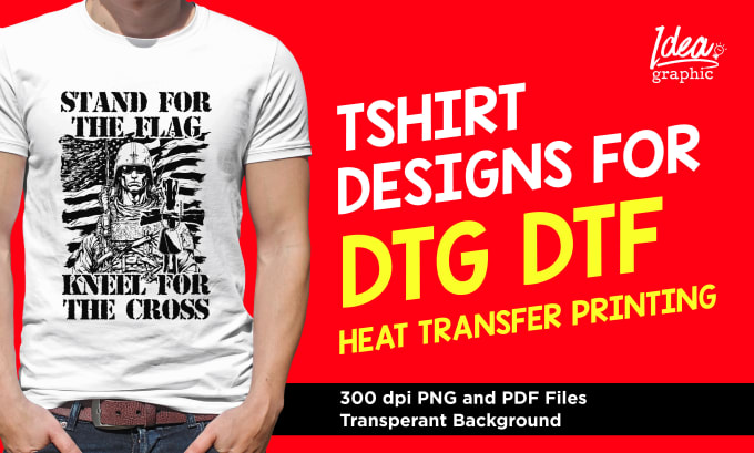 Gig Preview - Artwork design for custom dtg, dtf t shirt printing