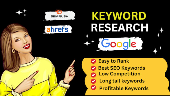 Gig Preview - Do semrush, ahrefs, kgr keyword research for any website