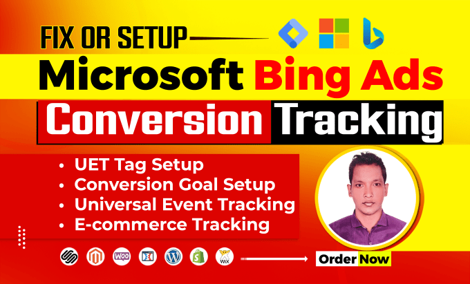 Gig Preview - Setup microsoft bing ads conversion uet tag, ecommerce  goal tracking with GTM