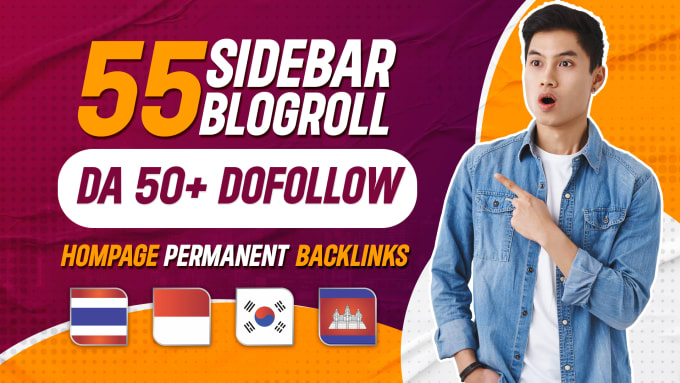 Bestseller - publish sidebar blogroll permanent dofollow backlinks da 50