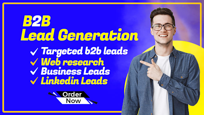 Gig Preview - Do b2b lead generation web research targeted linkedin and prospect list building