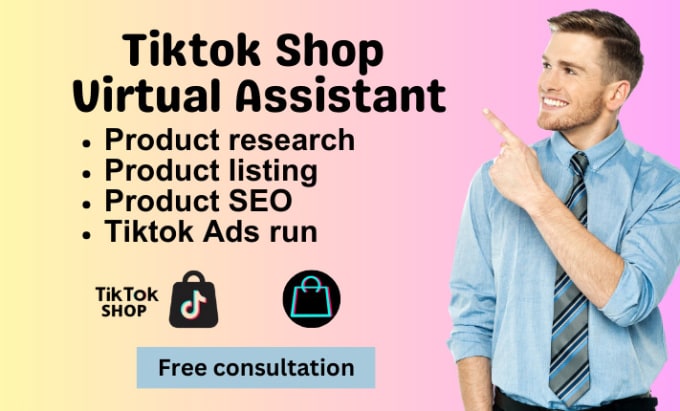 Gig Preview - Be your tiktok shop virtual assistant and store manager