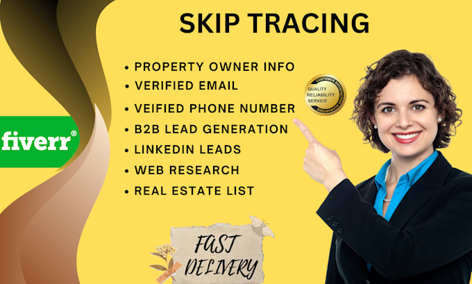 Gig Preview - Be your virtual assistant skip tracing b2b leads expert