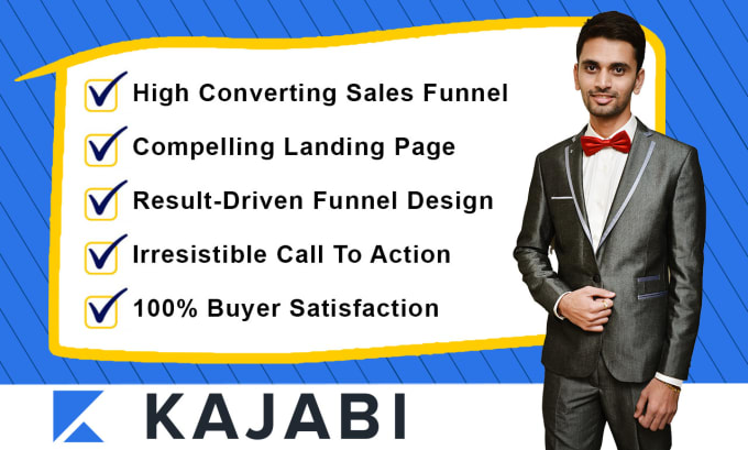 Gig Preview - Design kajabi sales funnel landing page course website