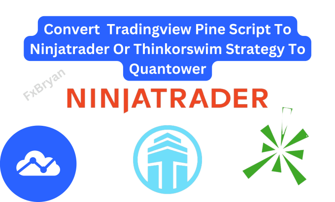 Bestseller - convert tradingview strategy to ninjatrader or thinkorswim to quantower strategy