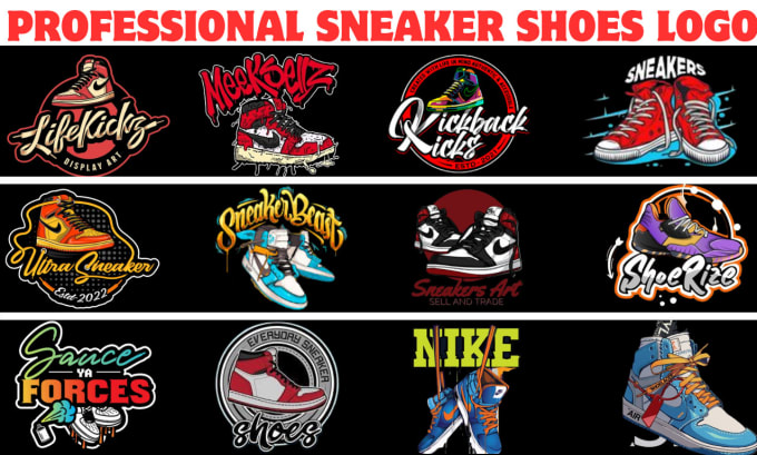 Gig Preview - Design customized shoes logo, sneaker store business with your brand name