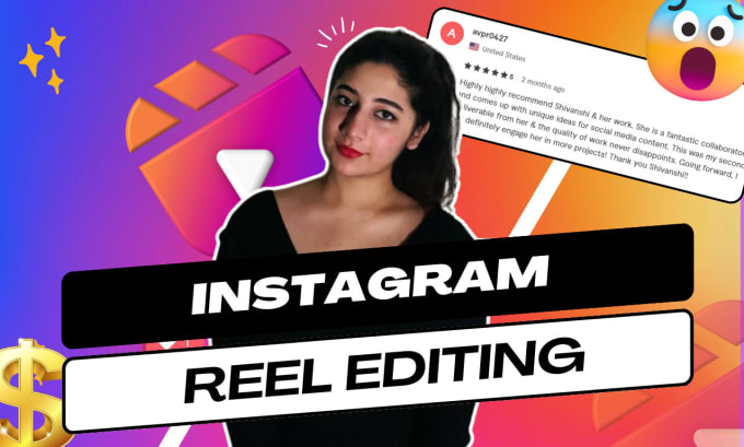 Gig Preview - Do instagram reels editing that increase your engagement