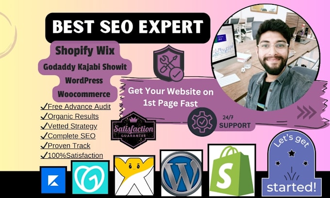 Gig Preview - Advance shopify SEO and rank wix, godaddy, kajabi, showit, wordpress woocommerce