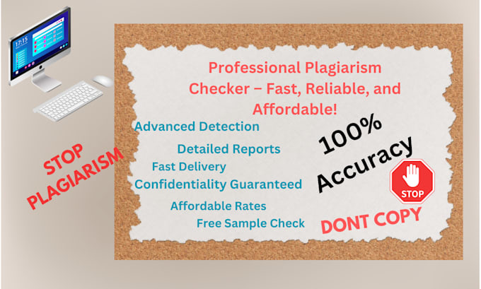 Gig Preview - Professional plagiarism check  ensure your work is original