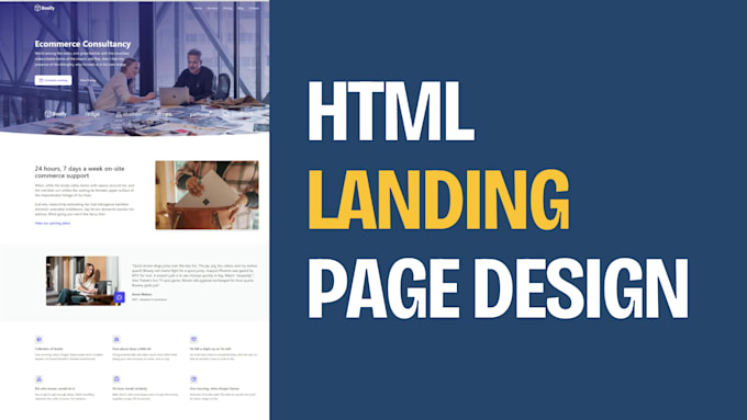 Gig Preview - Create modern responsive HTML landing page or sales page