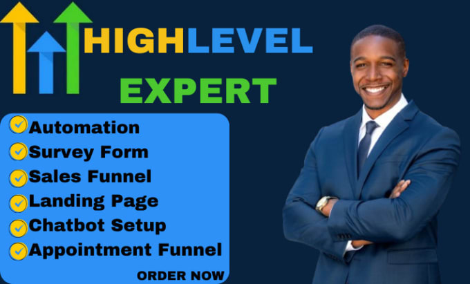 Gig Preview - Build gohighlevel website, ghl sales funnel, chatot setup, automation, campaigns