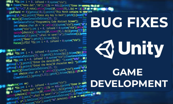 Gig Preview - Fix  bugs, errors and problem in your 2d unity game