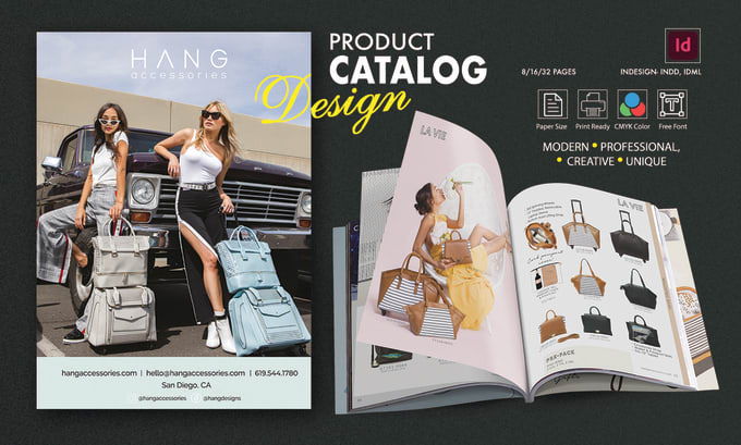 Gig Preview - Design professional catalog, magazine, and brochure at indesign platform