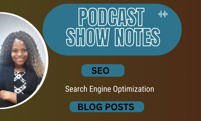 Gig Preview - Write your podcast show notes for SEO in 24 hrs