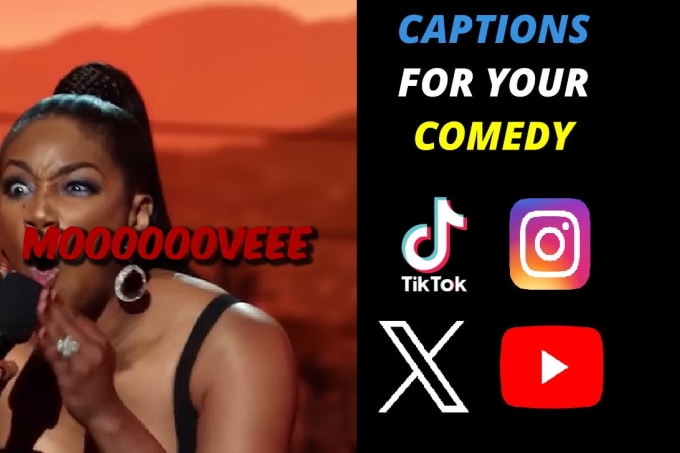 Gig Preview - Add netflix is a joke style captions for your stand up tiktoks