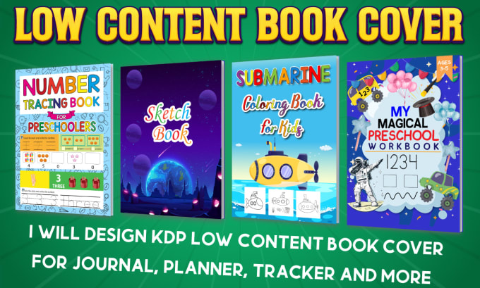 Gig Preview - Design amazon KDP book cover, KDP low content book cover