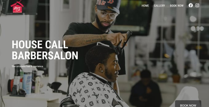 Gig Preview - Design barbershop website, barber website, salon website, appointment booking