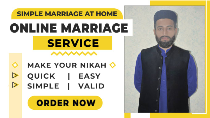 Gig Preview - Be valid online nikah officiant of your online nikah ceremony