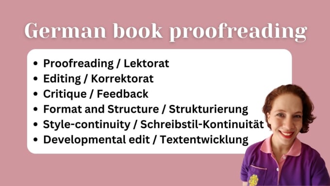 Gig Preview - Proofread and edit your german book