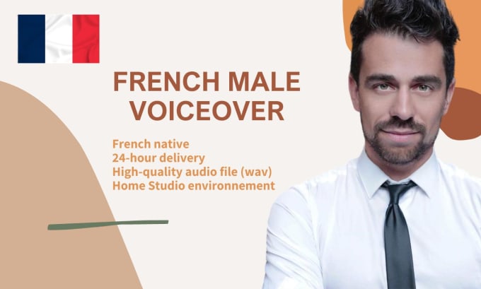 Gig Preview - Record your french male voiceover from france