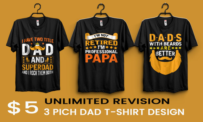 Bestseller - create an custom fathers day t shirt design