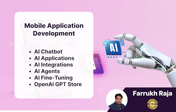 Gig Preview - Build ai chatbots, applications, integrations and ai agents