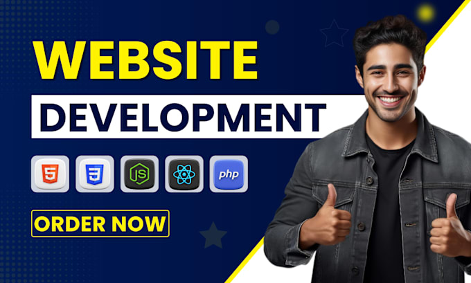 Gig Preview - Do website development as full stack web developer, backend frontend developer