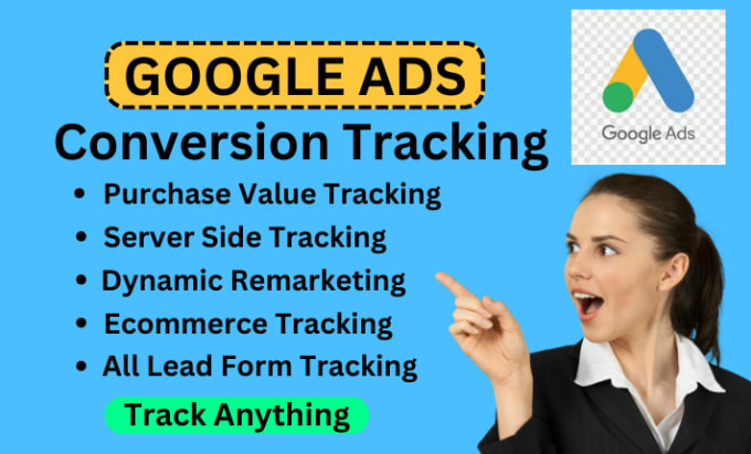 Gig Preview - Setup google ads conversion tracking,ga4 ecommerce tracking with gtm