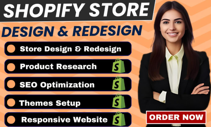 Gig Preview - Build shopify store shopify website shopify dropshipping store shopify design