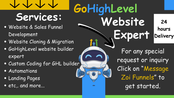 Gig Preview - Be your ghl gohighlevel website developer sales funnels clone migration expert