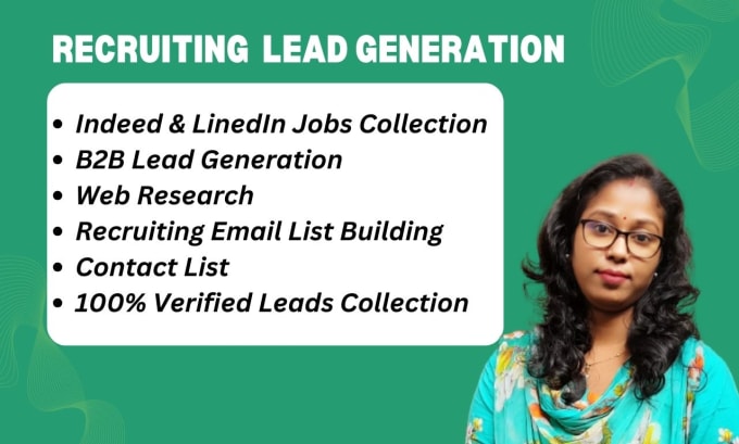 Gig Preview - Collect recruiting leads, recruiting email list  for HR managers