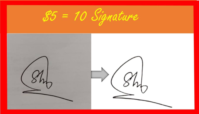 Gig Preview - Make your signature of white background