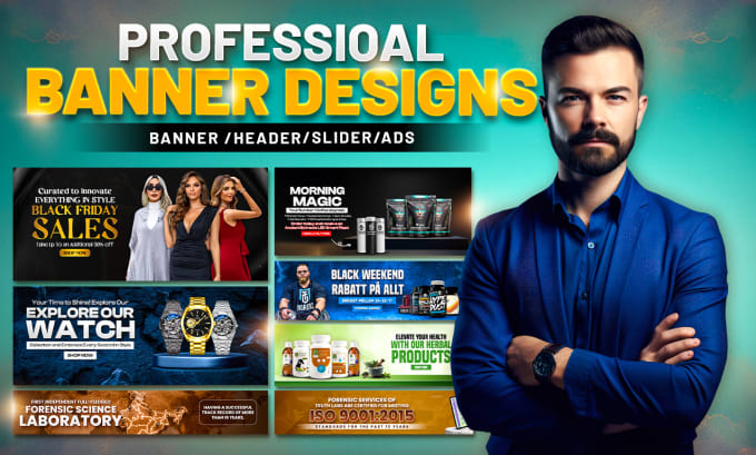 Gig Preview - Design website banner, web slider, and shopify banner