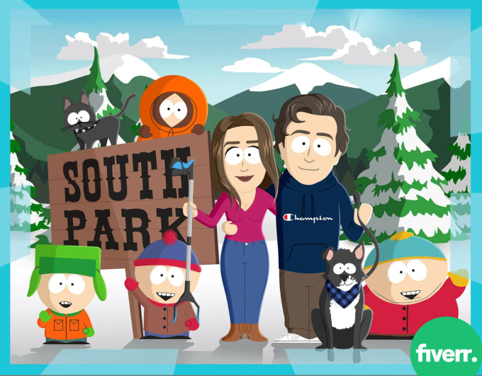 Gig Preview - Draw you as south park cartoon character style