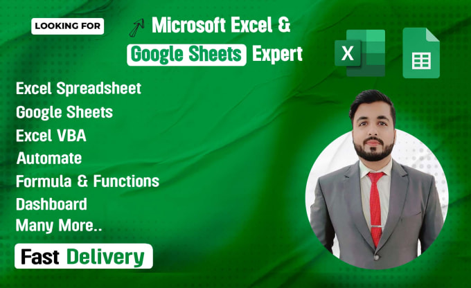 Gig Preview - Automate excel spreadsheet, google sheets, macros, formulas