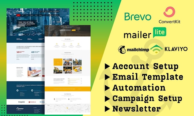 Gig Preview - Design brevo mailerlite  klaviyo mailchimp convertkit email template newsletter