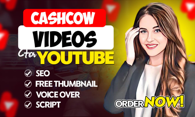 Gig Preview - Create cash cow youtube videos, top 10, motivational etc