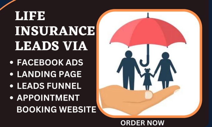 Gig Preview - Life insurance leads life insurance landing page website insurance sales funnel