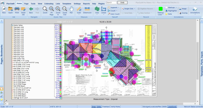 Gig Preview - Do quantity takeoff and construction cost estimation on planswift and bluebeam