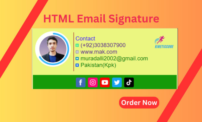 Gig Preview - Do professional clickable html email signatures