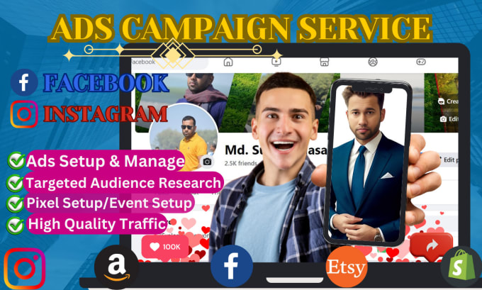 Gig Preview - Set up your facebook ads campaign, instagram ads campaign